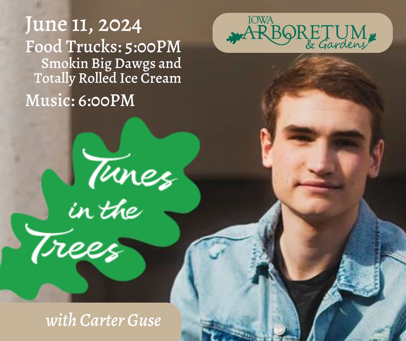 Carter Guse performs at the Arboretum Tuesday June 11, 2024